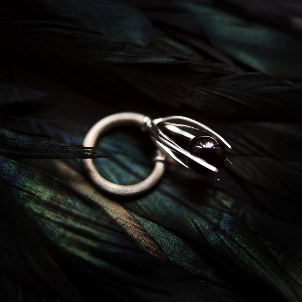 Креативное стильное кольцо из серебра 925 пробы